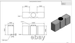 Réservoir de stockage d'eau en plastique vertical de 125 L pour nettoyage de fenêtres, camping et entretien automobile