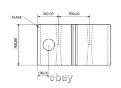 Réservoir de stockage d'eau en plastique vertical de 800L pour nettoyage de vitres, camping et entretien.