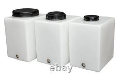 Réservoir en plastique de 25L pour le stockage d'eau, nettoyage de vitres, camping et entretien.
