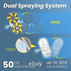 Robot Nettoyeur de Fenêtres AlfaBot X8 avec Double Pulvérisation d'Eau, Nettoyeur de Fenêtres Robotisé