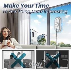 Robot Nettoyeur de Fenêtres AlfaBot X8 avec Double Pulvérisation d'Eau, Nettoyeur de Fenêtres Robotisé