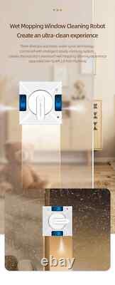 Robot de Nettoyage de Fenêtres, Double Jet d'Eau, Robot Nettoyeur de Fenêtres pour Sols et Murs en Verre