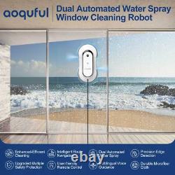 Robot de Nettoyage de Fenêtres Intelligent Nettoyeur de Fenêtres Électrique avec Double Pulvérisation d'Eau