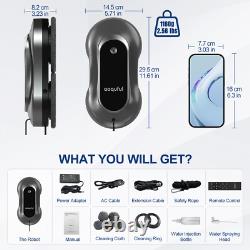 Robot de Nettoyage de Fenêtres Intelligent Nettoyeur de Fenêtres Électrique avec Double Pulvérisation d'Eau
