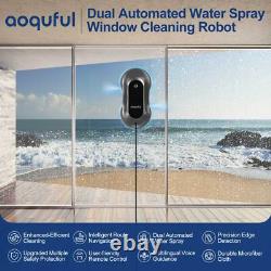 Robot de Nettoyage de Fenêtres Intelligent Nettoyeur de Fenêtres Électrique avec Double Spray d'Eau