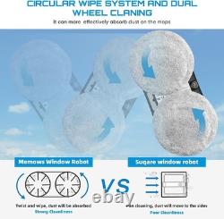 Robot de Nettoyage de Fenêtres Intelligent avec Pulvérisation Automatique d'Eau et Aspiration de 2800Pa à Distance