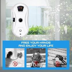 Robot de Nettoyage de Fenêtres Intelligent avec Pulvérisation Automatique d'Eau et Aspiration de 2800Pa à Distance