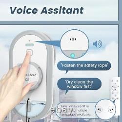Robot de Nettoyage de Fenêtres X8 avec Double Pulvérisation d'Eau, Nettoyeur de Fenêtres Robotisé
