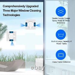 Robot de Nettoyage de Vitres Liectroux YW509, Spray d'Eau Double, Vitres Murs de Maison