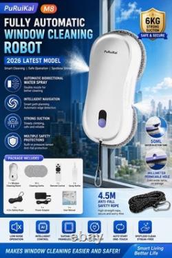 Robot de nettoyage automatique des fenêtres, nettoyeur de vitres intelligent, pulvérisation d’eau, télécommande