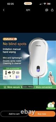 Robot de nettoyage automatique des fenêtres, nettoyeur de vitres intelligent, pulvérisation d’eau, télécommande