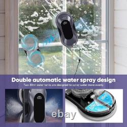 Robot de nettoyage de fenêtres AHWOiHS avec double pulvérisation d'eau, fenêtre automatique