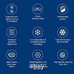 Robot de nettoyage de fenêtres YW610, pulvérisation d'eau, aspirateur robot ultrafin pour fenêtres, G