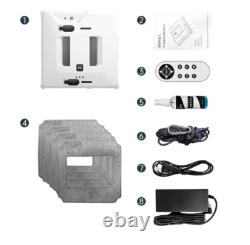 Robot de nettoyage de fenêtres à télécommande 3000Pa avec nettoyeur de fenêtres à double pulvérisation d'eau