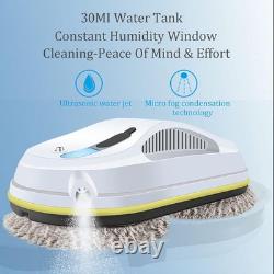 Robot de nettoyage de fenêtres automatique avec réservoir d'eau de 30ML, jet d'eau ultrasonique