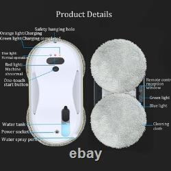 Robot de nettoyage de fenêtres automatique avec réservoir d'eau de 30ML, jet d'eau ultrasonique