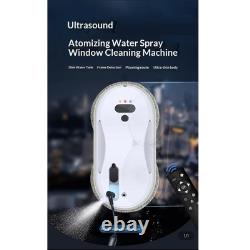 Robot de nettoyage de fenêtres automatique avec réservoir d'eau de 30ML, jet d'eau ultrasonique