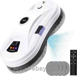 Robot de nettoyage de fenêtres électriques automatique avec pulvérisation d'eau et télécommande