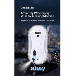 Robot de nettoyage de fenêtres intelligent avec pulvérisation d'eau par atomisation ultrasonique et aspiration