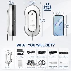 Robot de nettoyage de fenêtres intelligent, nettoyeur de fenêtres électrique avec double vaporisation d'eau