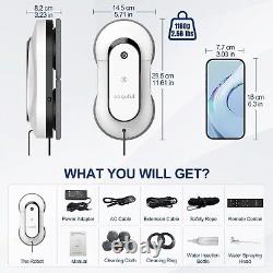 Robot de nettoyage de fenêtres intelligent, nettoyeur de fenêtres électrique avec pulvérisation d'eau double