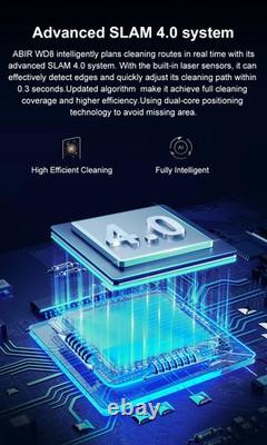 Robot de nettoyage de vitres à double pulvérisation d’eau, mémoire intelligente et capteur laser<br/>