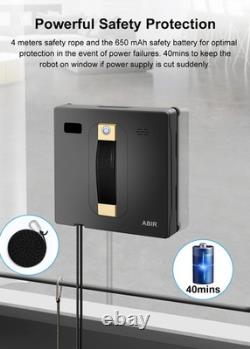 Robot de nettoyage de vitres à double pulvérisation d’eau, mémoire intelligente et capteur laser	<br/>
