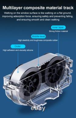 Robot de nettoyage de vitres à double pulvérisation d’eau, mémoire intelligente et capteur laser<br/>