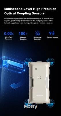 Robot de nettoyage de vitres à parcours, double pulvérisation d’eau, nettoyeur électrique ultrafin pour verre