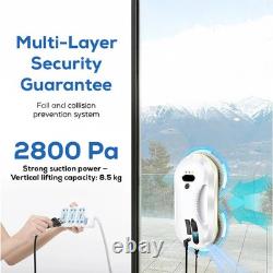 Robot de nettoyage de vitres automatique à double patins rotatifs, nettoyeur de vitres intelligent et sûr