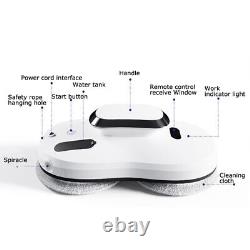 Robot nettoyeur de fenêtre à pulvérisation d'eau automatique avec télécommande intelligente.