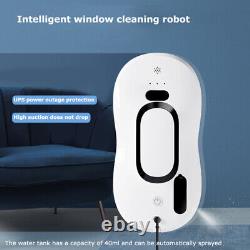Robot nettoyeur de fenêtre à pulvérisation d'eau automatique avec télécommande intelligente.