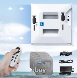 Robot nettoyeur de vitres intelligent 3000 Pa avec télécommande et double pulvérisation d’eau automatique