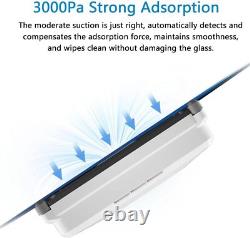 Robot nettoyeur de vitres intelligent 3000 Pa avec télécommande et double pulvérisation d’eau automatique