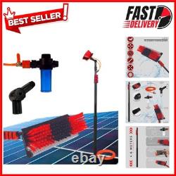 Set de brosses télescopiques pour nettoyage sans effort des fenêtres et des véhicules avec distributeur de savon