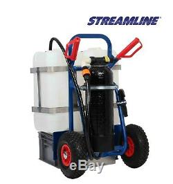 Streamline 50 Litres Chariot Kit Pour Pure Nettoyage De Vitres Eau, Pôle De 25 Pieds Et Brosse