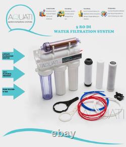 Système de filtration d'eau par osmose inverse RODI Aquati 5 étages 75GPD pour marine