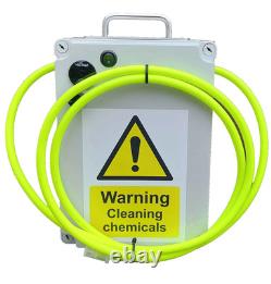 Système de nettoyage de fenêtres WFP avec pôle alimenté par eau, produit chimique softwash 12v 12ah WFP