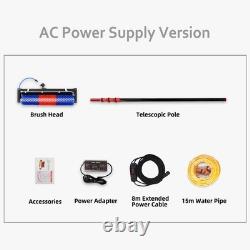 Système de nettoyage de fenêtres avec brosse rotative alimentée en eau pour panneaux solaires ZNZHNSI