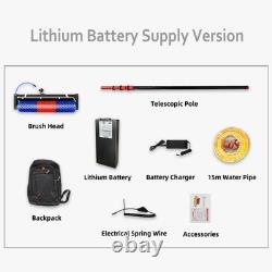 Système de nettoyage de fenêtres avec brosse rotative alimentée en eau pour panneaux solaires ZNZHNSI