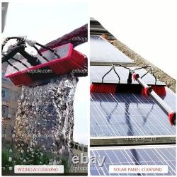 Tête de brosse de nettoyage de fenêtre pour lavage de panneaux solaires, passage de l'eau sans Po