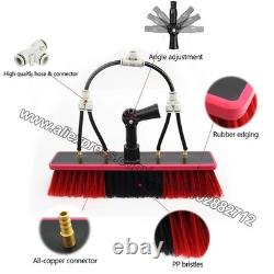 Tête de brosse de nettoyage de fenêtre pour lavage de panneaux solaires, passage de l'eau sans Po