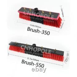 Tête de brosse de nettoyage de fenêtre pour lavage de panneaux solaires, passage de l'eau sans Po