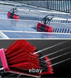 Tête de brosse de nettoyage de fenêtre pour lavage de panneaux solaires, passage de l'eau sans Po