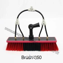 Tête de brosse de nettoyage de fenêtre pour lavage de panneaux solaires, passage de l'eau sans Po