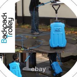 Unité de pompage mobile à pôle alimenté par eau (chariot à dos) 20L, pompe et batterie Unité de pompage mobile à pôle alimenté par eau (chariot à dos) 20L, pompe et batterie