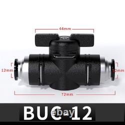 Vanne de commande à emboîtement pour perche alimentée en eau, pour tuyaux de 4 mm à 12 mm, robinet à emboîtement pneumatique